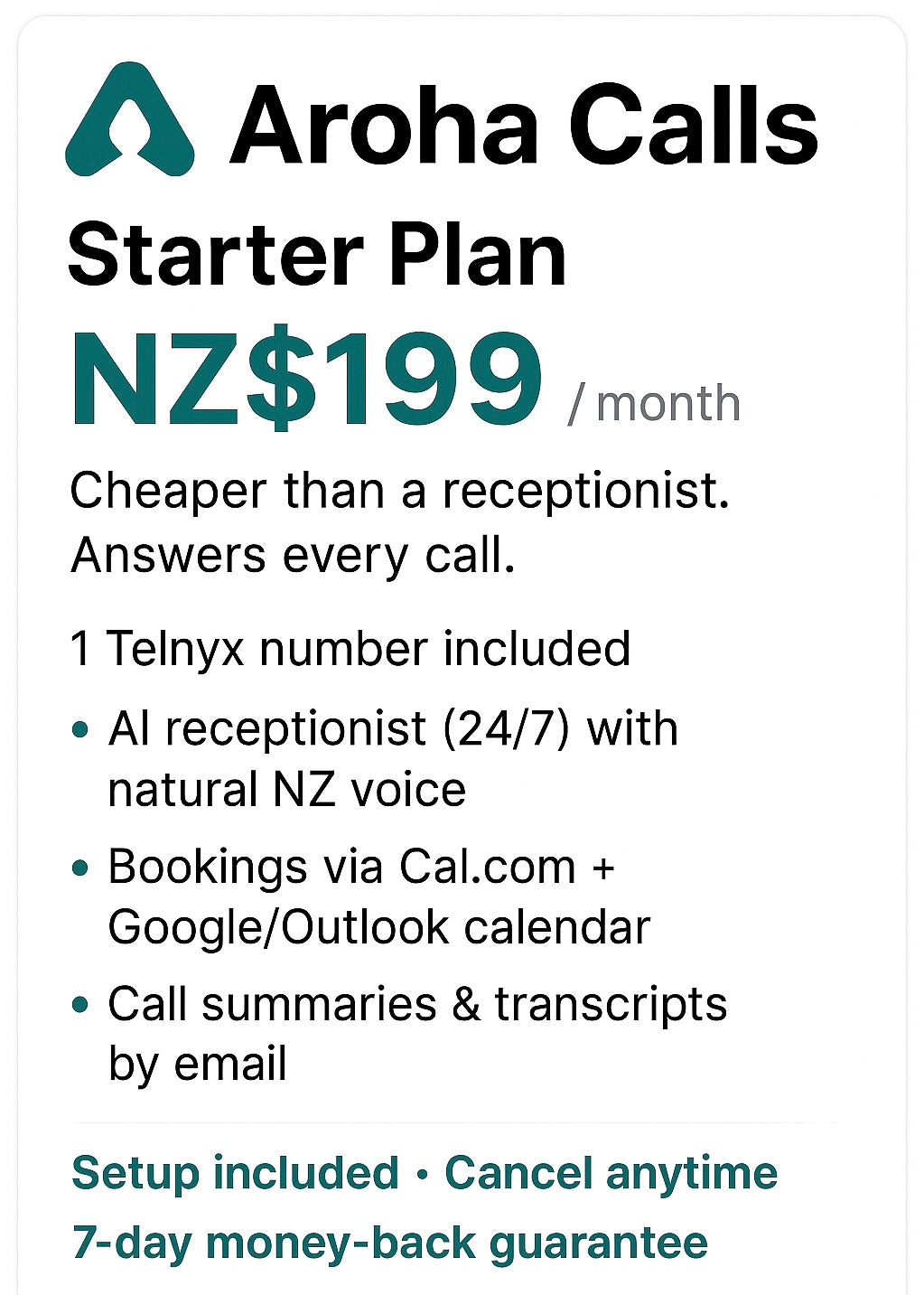 Aroha Calls Starter