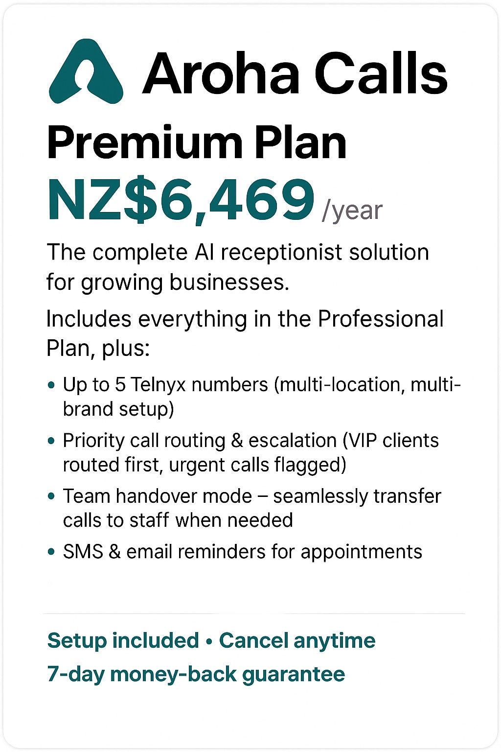 Aroha Calls Premium